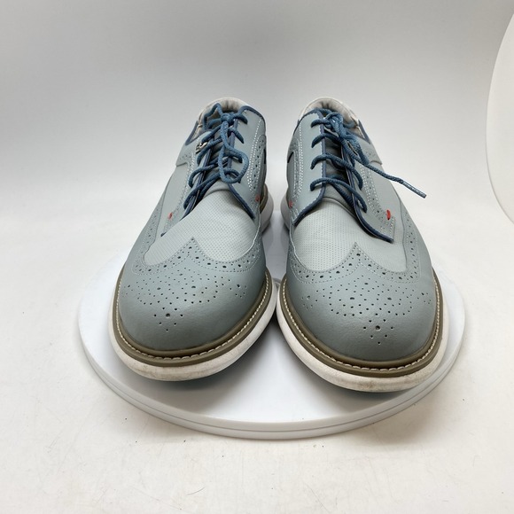FootJoy Traditions Golf Shoes Mens 11.5 W Gray Soft Spikes Wingtip 57912 - Picture 2 of 10